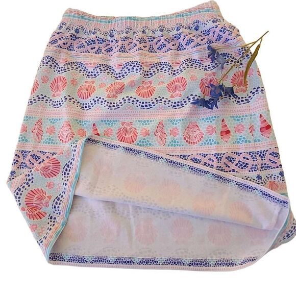 Talbots Elastic Waist Seashell Print Skirt Size SP - Picture 7 of 7